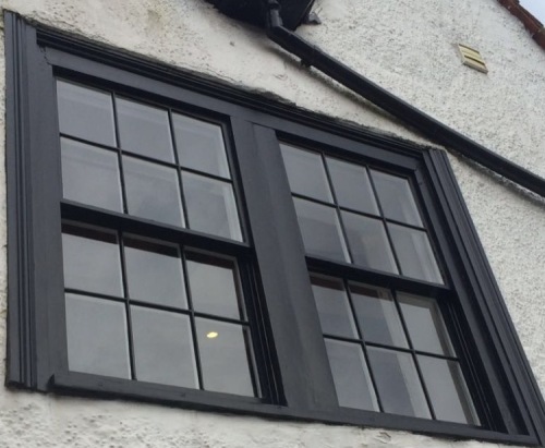 After restoration, these sash windows in Broxbourne, Hertfordshire look like new