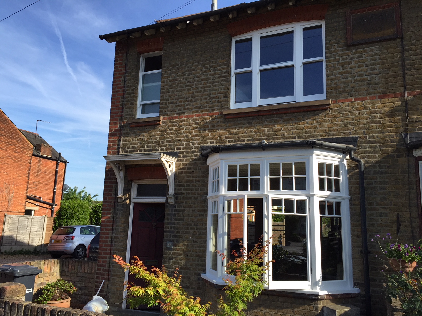 Sash window restoration and double glazing project in Hoddesdon Hertfordshire